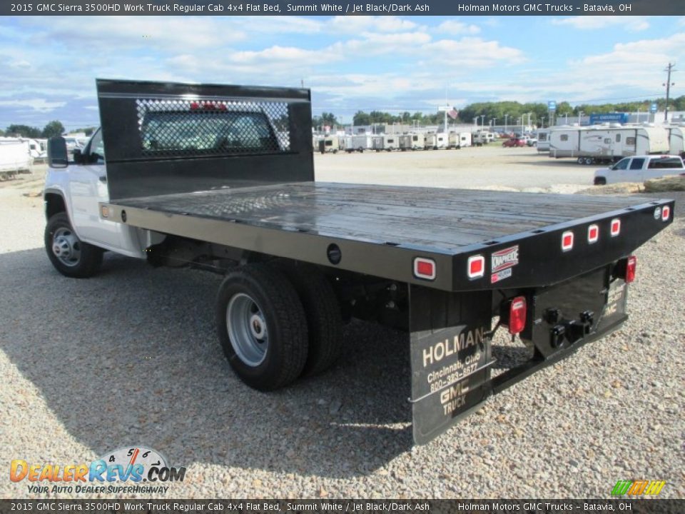 2015 GMC Sierra 3500HD Work Truck Regular Cab 4x4 Flat Bed Summit White / Jet Black/Dark Ash Photo #14