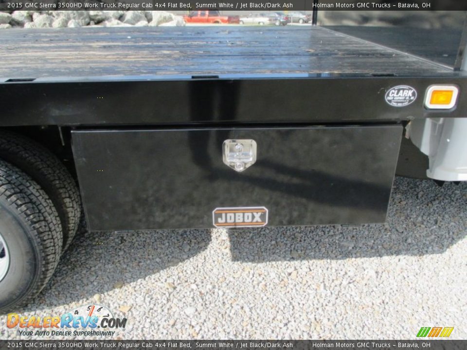 2015 GMC Sierra 3500HD Work Truck Regular Cab 4x4 Flat Bed Summit White / Jet Black/Dark Ash Photo #16
