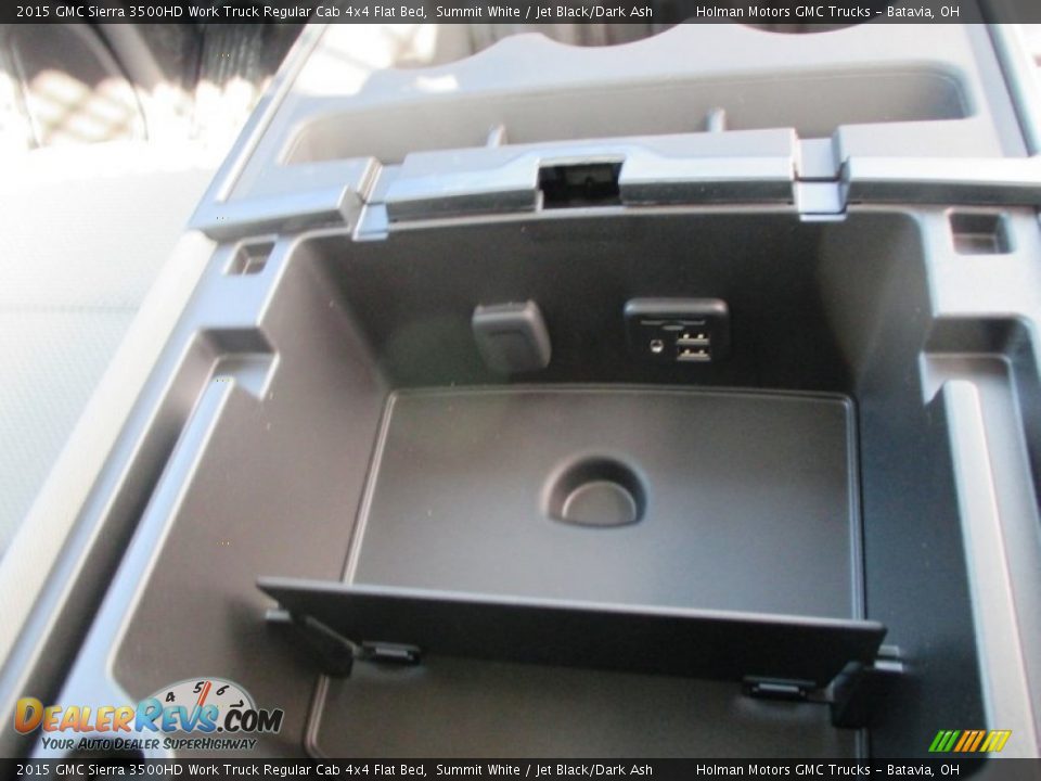 2015 GMC Sierra 3500HD Work Truck Regular Cab 4x4 Flat Bed Summit White / Jet Black/Dark Ash Photo #18