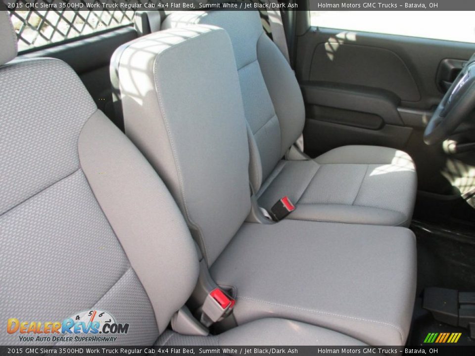 2015 GMC Sierra 3500HD Work Truck Regular Cab 4x4 Flat Bed Summit White / Jet Black/Dark Ash Photo #19