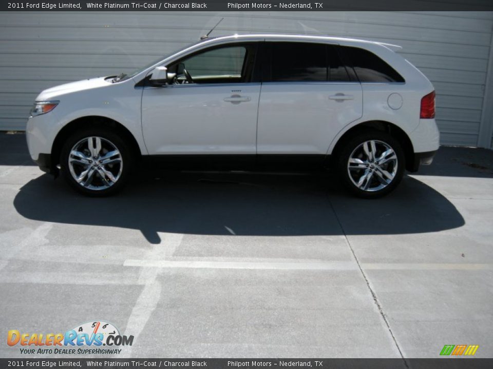 2011 Ford Edge Limited White Platinum Tri-Coat / Charcoal Black Photo #3