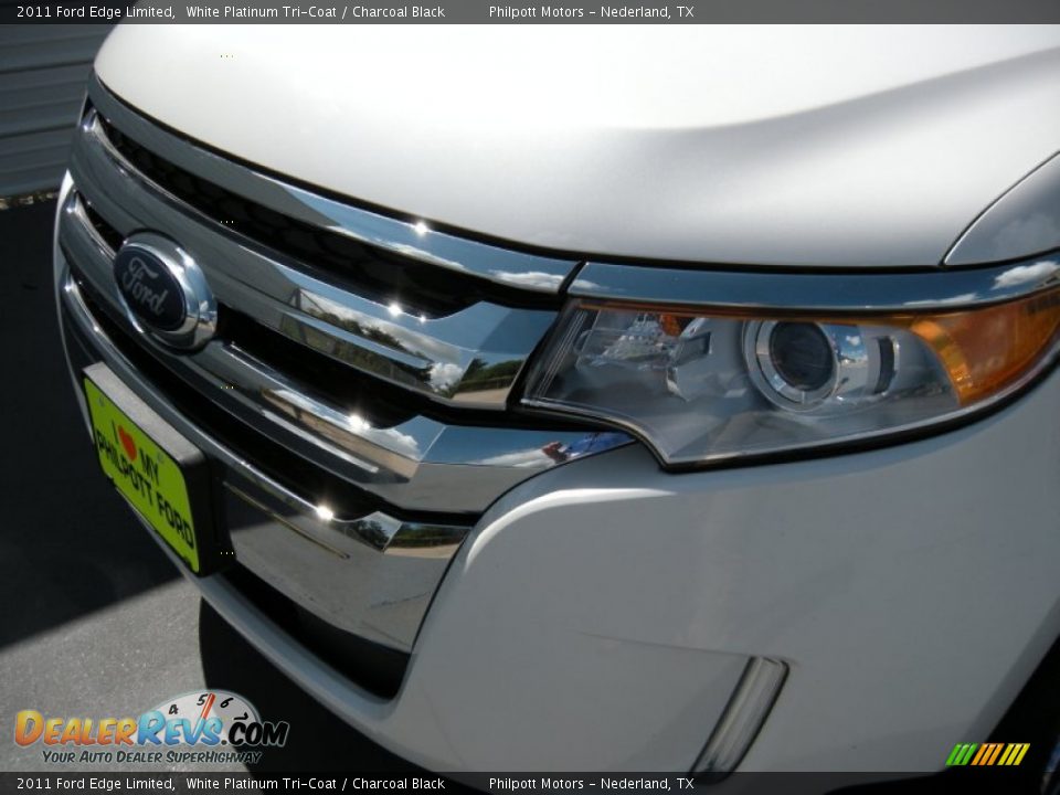 2011 Ford Edge Limited White Platinum Tri-Coat / Charcoal Black Photo #7