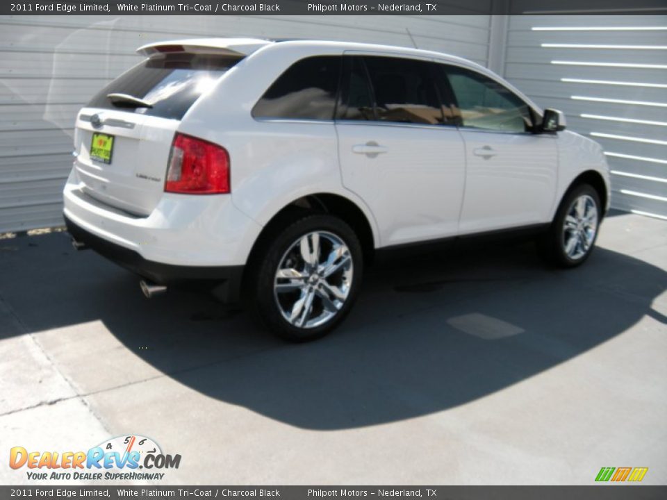 2011 Ford Edge Limited White Platinum Tri-Coat / Charcoal Black Photo #9