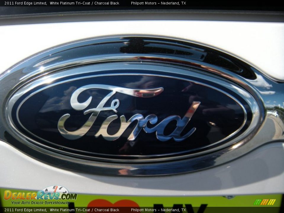 2011 Ford Edge Limited White Platinum Tri-Coat / Charcoal Black Photo #14