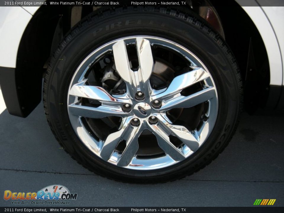 2011 Ford Edge Limited White Platinum Tri-Coat / Charcoal Black Photo #17