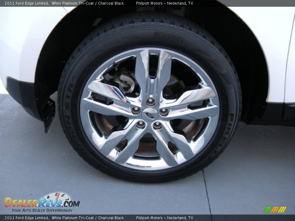 2011 Ford Edge Limited White Platinum Tri-Coat / Charcoal Black Photo #19