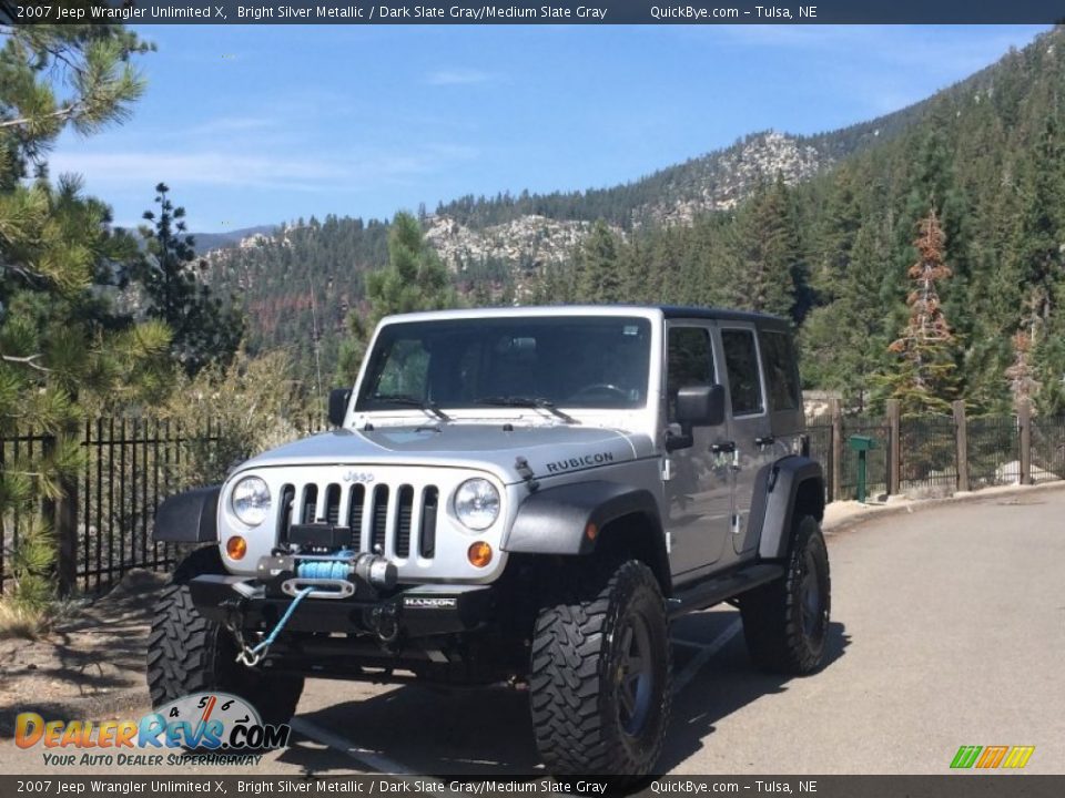 2007 Jeep Wrangler Unlimited X Bright Silver Metallic / Dark Slate Gray/Medium Slate Gray Photo #2