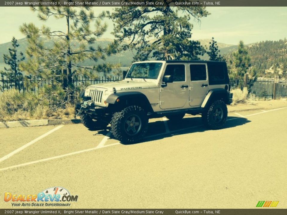 2007 Jeep Wrangler Unlimited X Bright Silver Metallic / Dark Slate Gray/Medium Slate Gray Photo #4