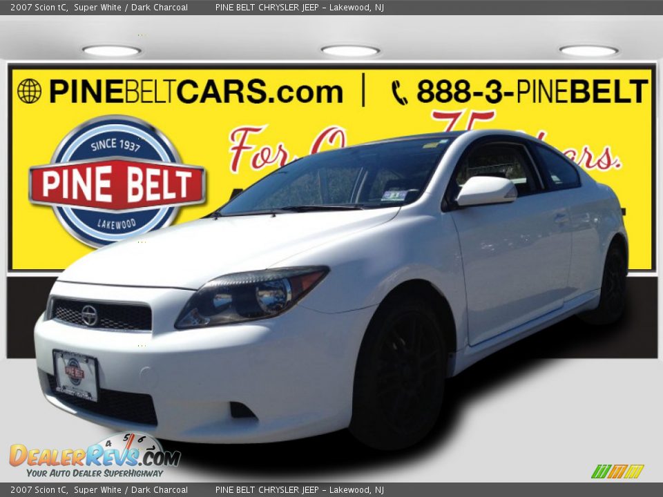 2007 Scion tC Super White / Dark Charcoal Photo #1