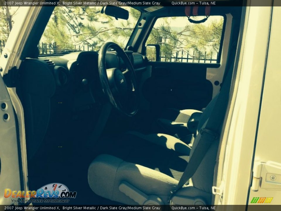 2007 Jeep Wrangler Unlimited X Bright Silver Metallic / Dark Slate Gray/Medium Slate Gray Photo #7