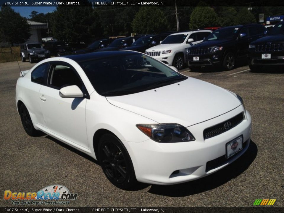 2007 Scion tC Super White / Dark Charcoal Photo #3