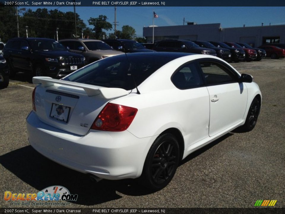 2007 Scion tC Super White / Dark Charcoal Photo #7