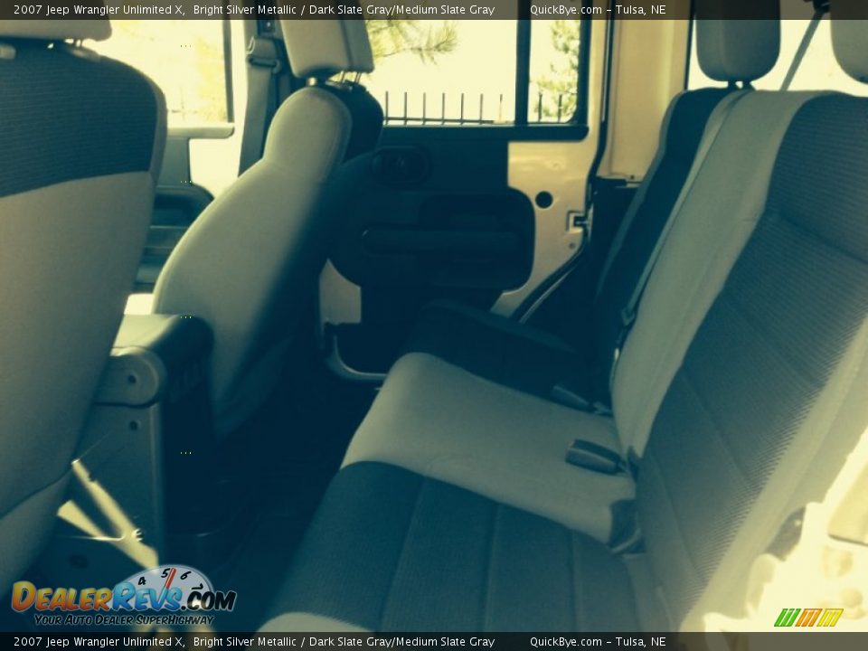 2007 Jeep Wrangler Unlimited X Bright Silver Metallic / Dark Slate Gray/Medium Slate Gray Photo #12