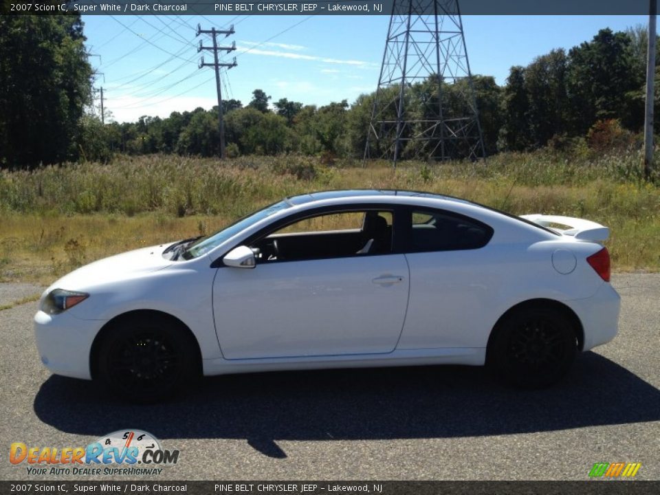 2007 Scion tC Super White / Dark Charcoal Photo #12