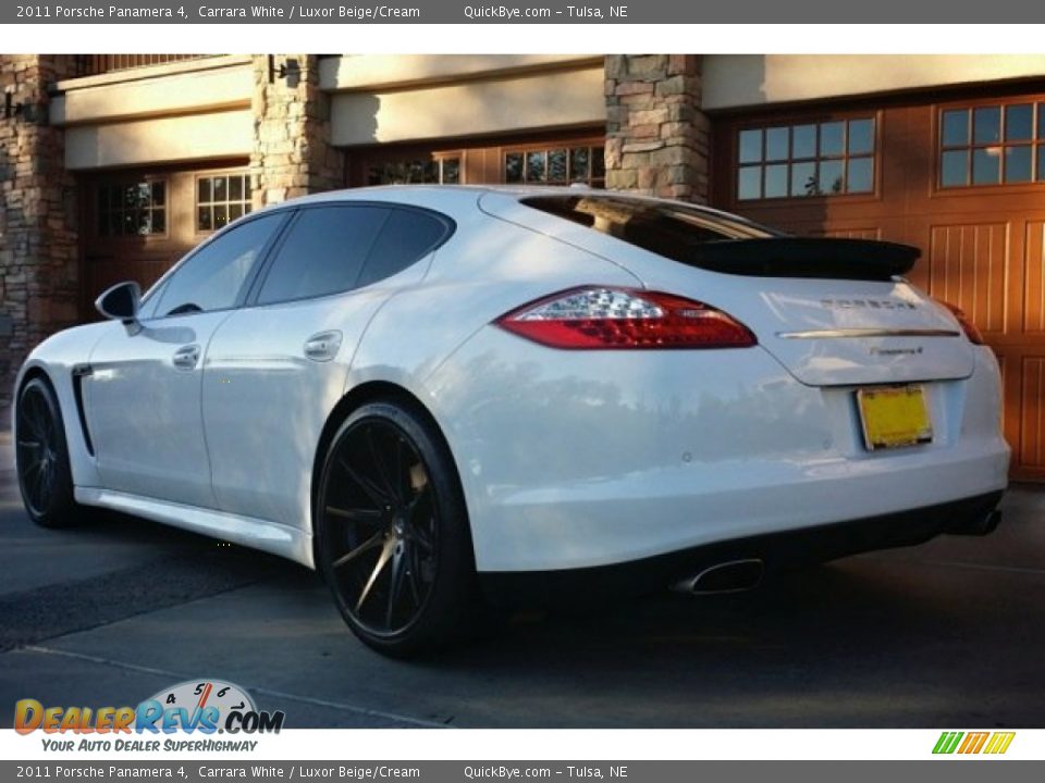 2011 Porsche Panamera 4 Carrara White / Luxor Beige/Cream Photo #1