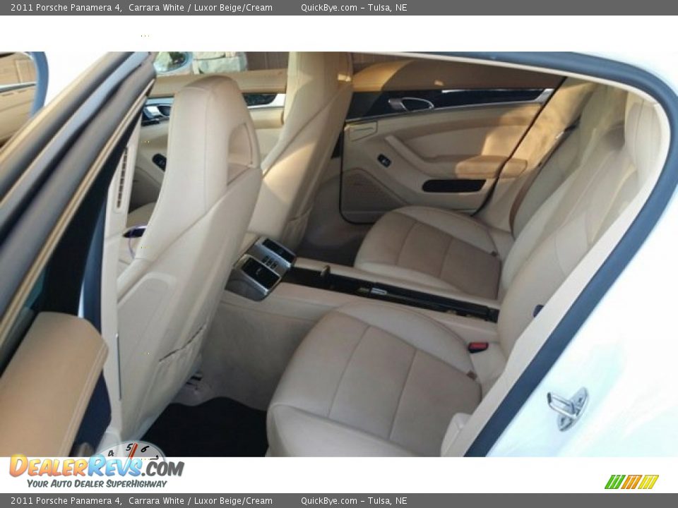 2011 Porsche Panamera 4 Carrara White / Luxor Beige/Cream Photo #3