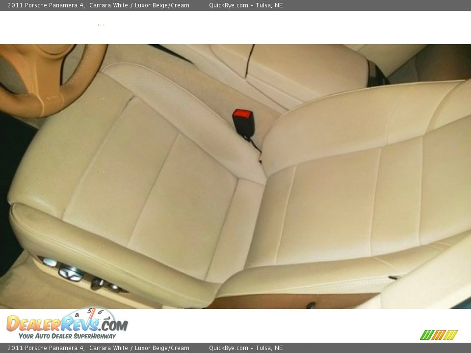 2011 Porsche Panamera 4 Carrara White / Luxor Beige/Cream Photo #4