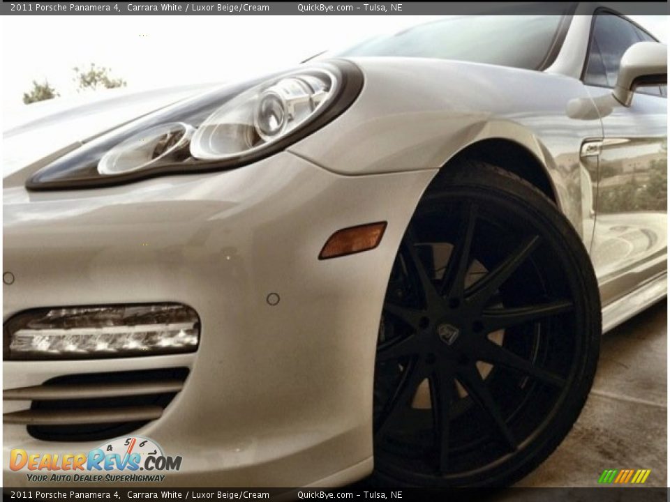 2011 Porsche Panamera 4 Carrara White / Luxor Beige/Cream Photo #5