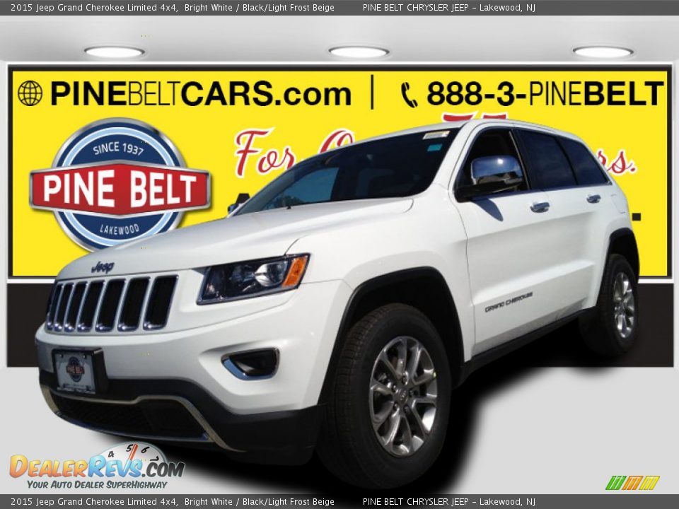 2015 Jeep Grand Cherokee Limited 4x4 Bright White / Black/Light Frost Beige Photo #1