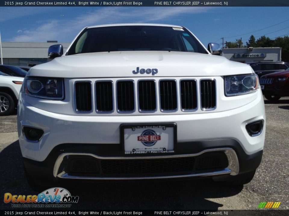 2015 Jeep Grand Cherokee Limited 4x4 Bright White / Black/Light Frost Beige Photo #2
