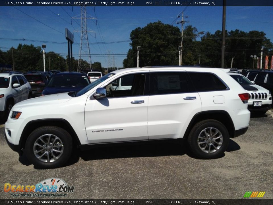 2015 Jeep Grand Cherokee Limited 4x4 Bright White / Black/Light Frost Beige Photo #3