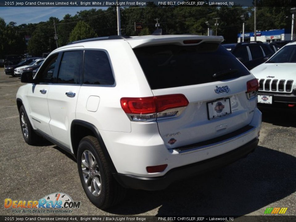 2015 Jeep Grand Cherokee Limited 4x4 Bright White / Black/Light Frost Beige Photo #4