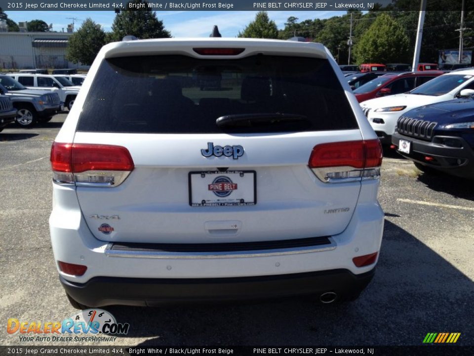2015 Jeep Grand Cherokee Limited 4x4 Bright White / Black/Light Frost Beige Photo #5
