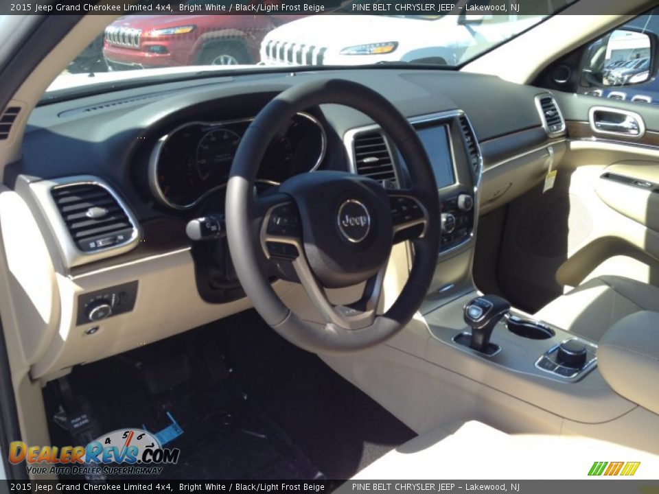 2015 Jeep Grand Cherokee Limited 4x4 Bright White / Black/Light Frost Beige Photo #7