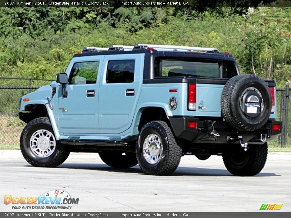 2007 Hummer H2 SUT Glacier Blue Metallic / Ebony Black Photo #3