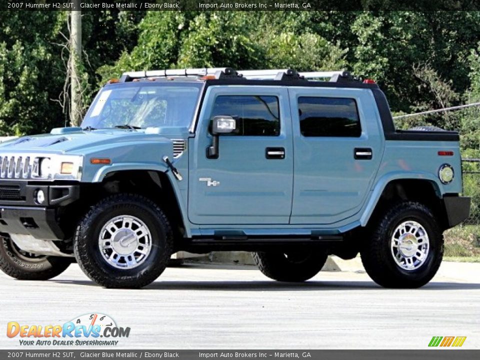 2007 Hummer H2 SUT Glacier Blue Metallic / Ebony Black Photo #5