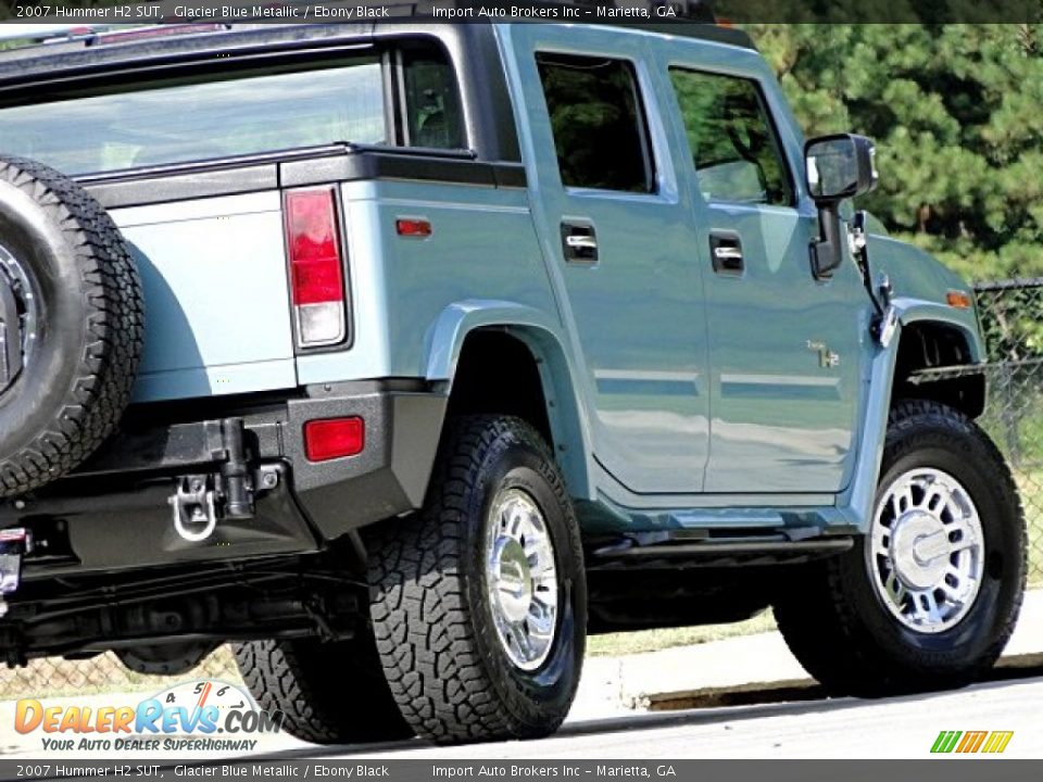 2007 Hummer H2 SUT Glacier Blue Metallic / Ebony Black Photo #26