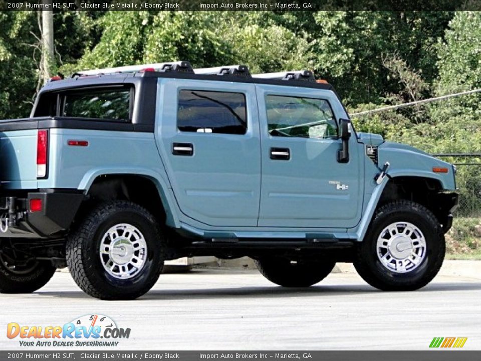 2007 Hummer H2 SUT Glacier Blue Metallic / Ebony Black Photo #27