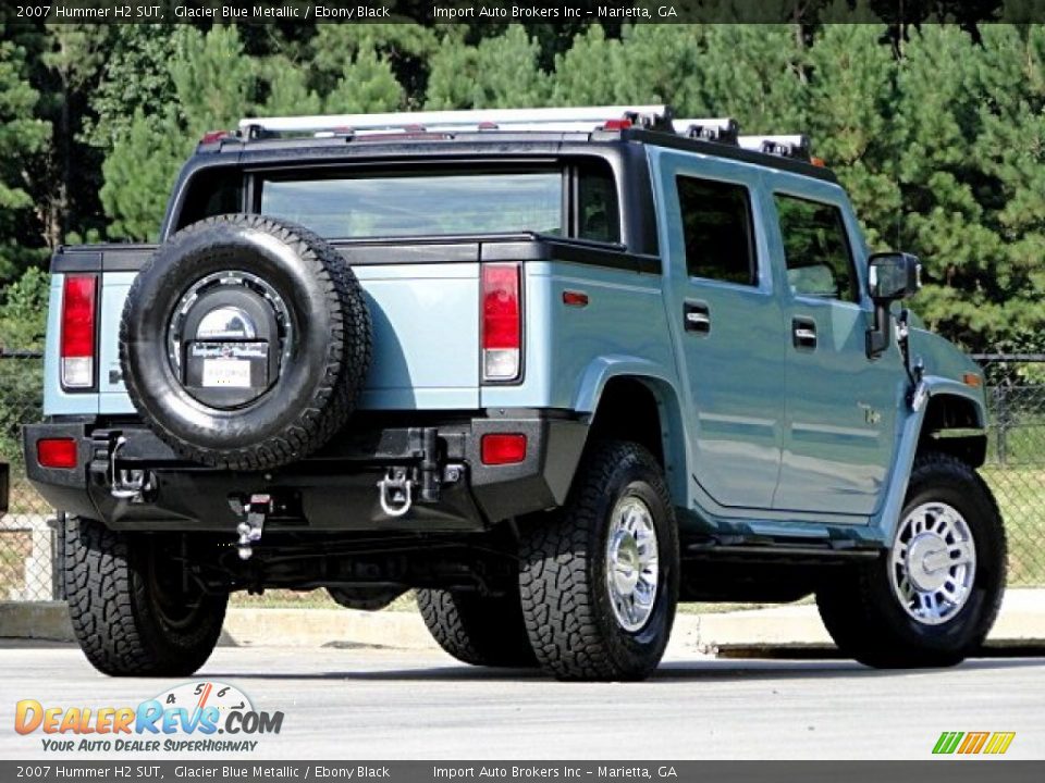 2007 Hummer H2 SUT Glacier Blue Metallic / Ebony Black Photo #28