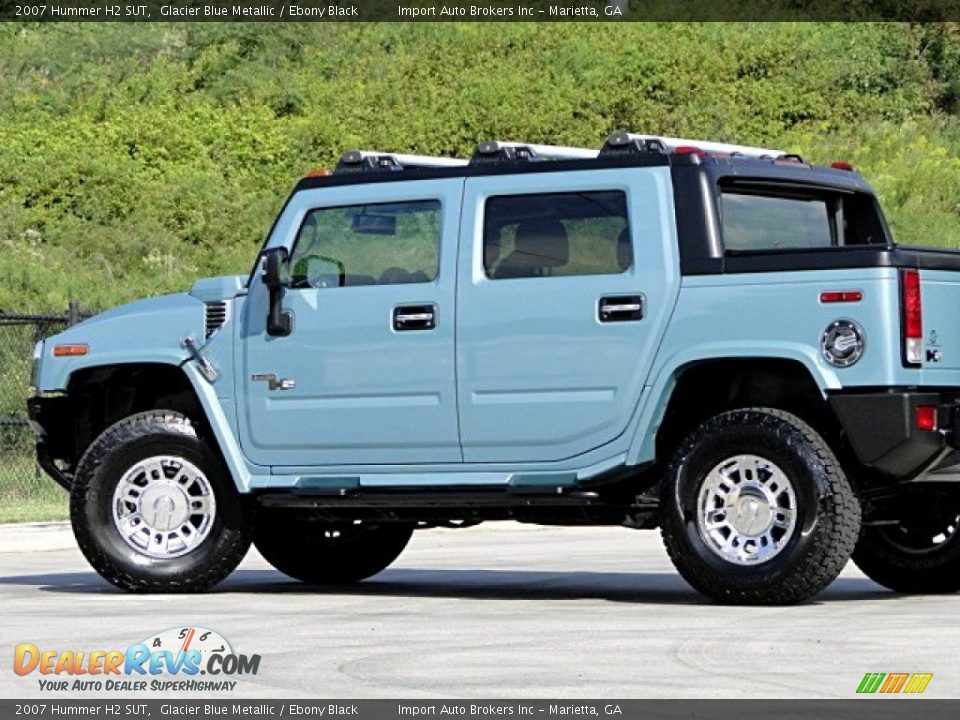 2007 Hummer H2 SUT Glacier Blue Metallic / Ebony Black Photo #31