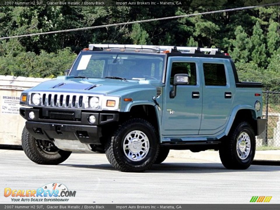 2007 Hummer H2 SUT Glacier Blue Metallic / Ebony Black Photo #33
