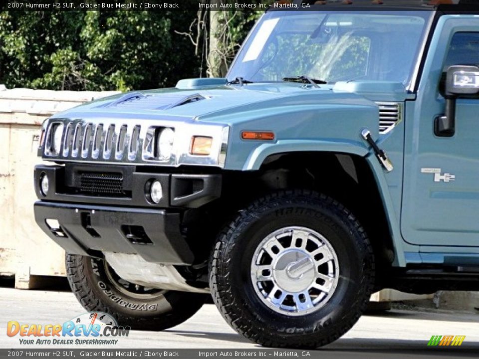 2007 Hummer H2 SUT Glacier Blue Metallic / Ebony Black Photo #34