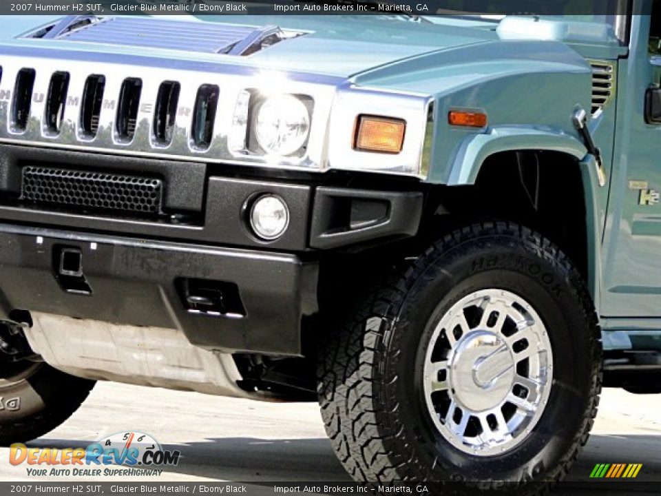 2007 Hummer H2 SUT Glacier Blue Metallic / Ebony Black Photo #35