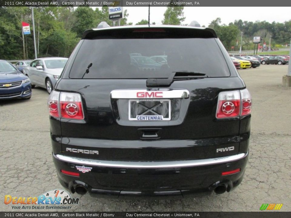 2011 GMC Acadia Denali AWD Carbon Black Metallic / Ebony Photo #5