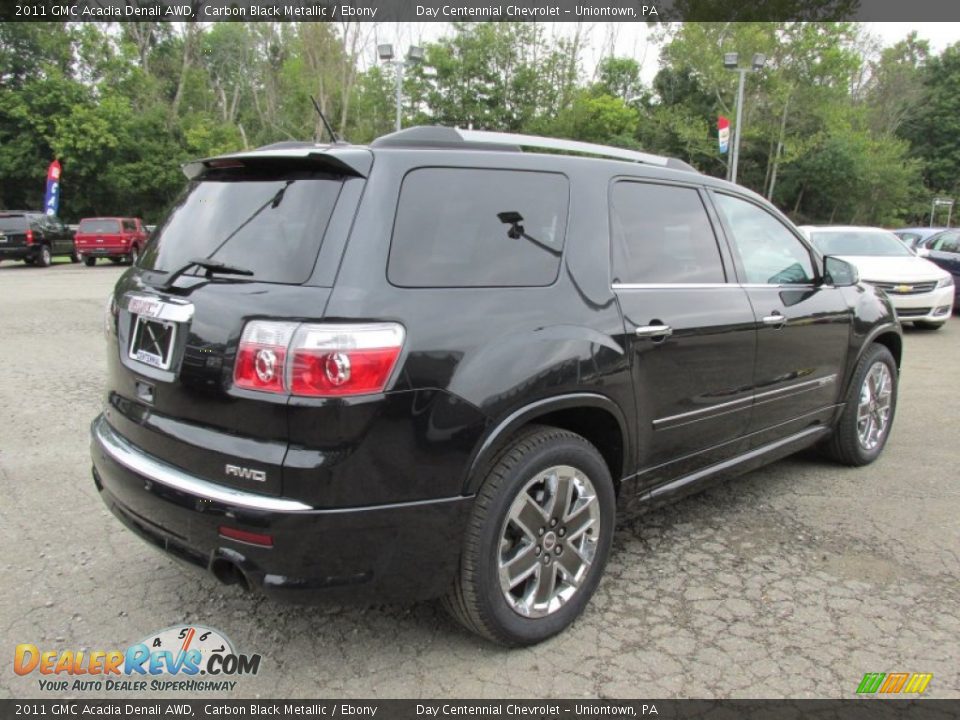2011 GMC Acadia Denali AWD Carbon Black Metallic / Ebony Photo #7
