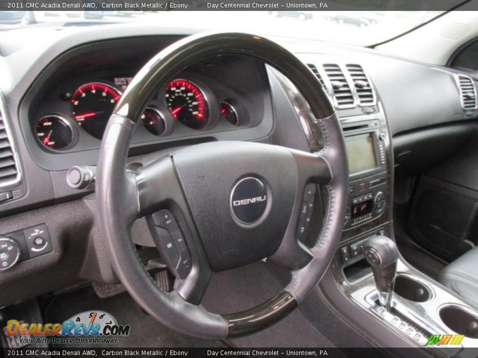 2011 GMC Acadia Denali AWD Carbon Black Metallic / Ebony Photo #30