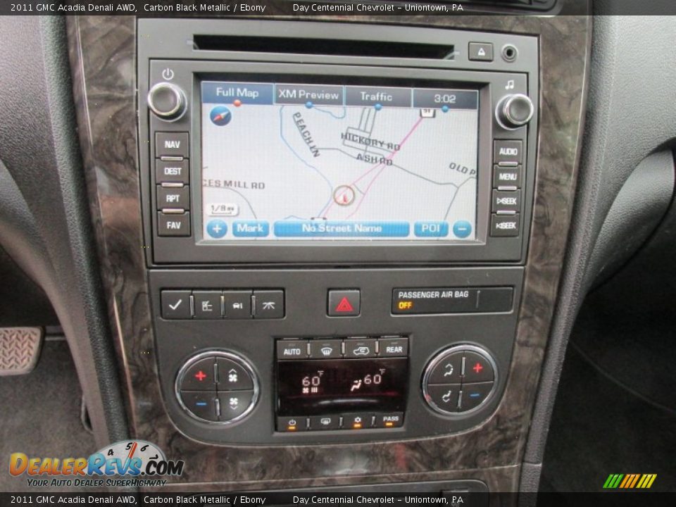 2011 GMC Acadia Denali AWD Carbon Black Metallic / Ebony Photo #33