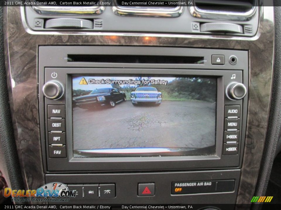 2011 GMC Acadia Denali AWD Carbon Black Metallic / Ebony Photo #35