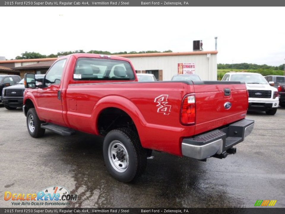 2015 Ford F250 Super Duty XL Regular Cab 4x4 Vermillion Red / Steel Photo #6