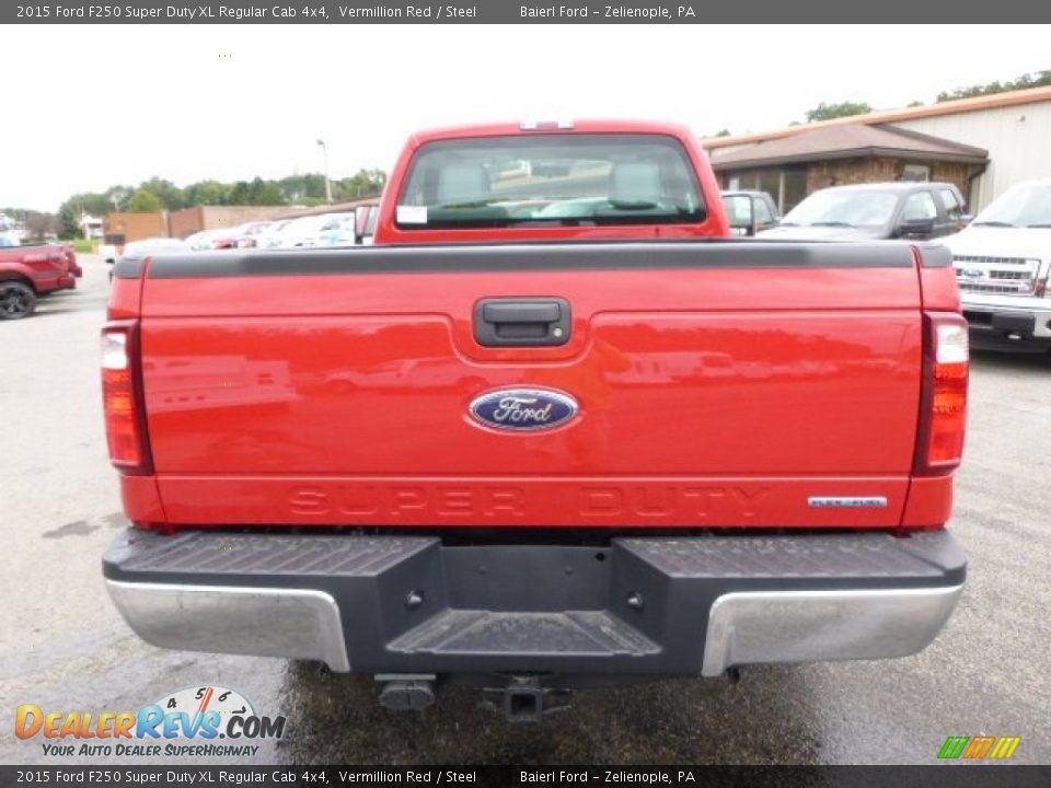 2015 Ford F250 Super Duty XL Regular Cab 4x4 Vermillion Red / Steel Photo #7