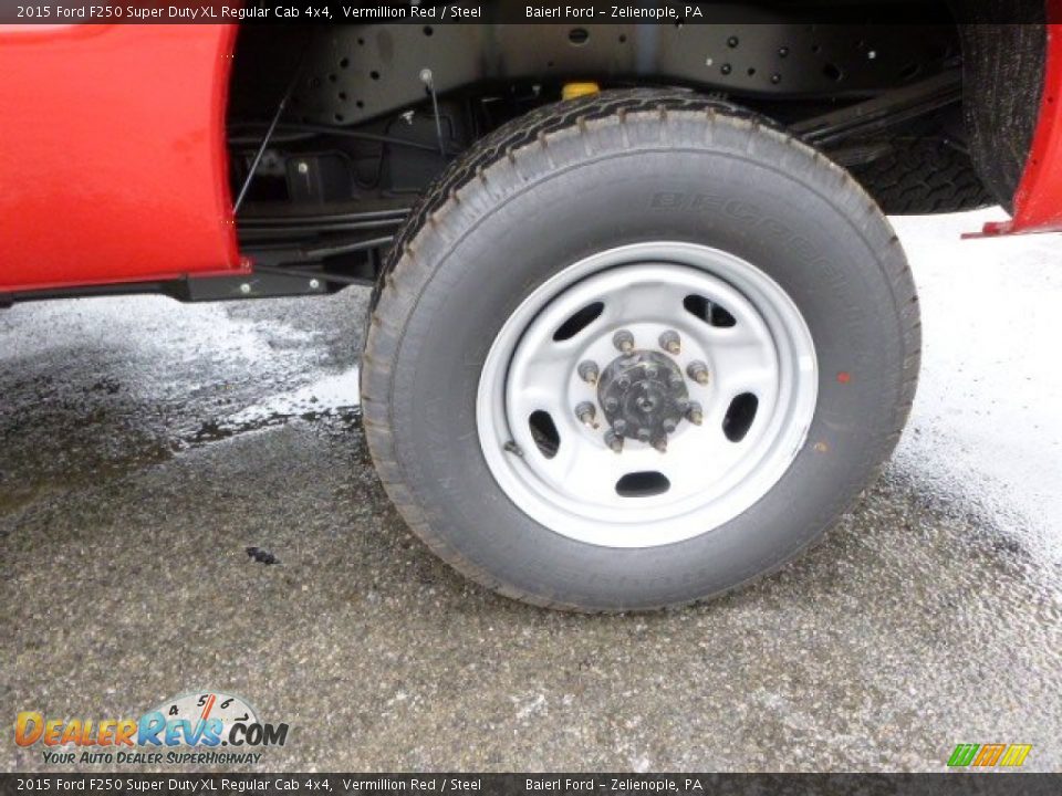 2015 Ford F250 Super Duty XL Regular Cab 4x4 Vermillion Red / Steel Photo #9