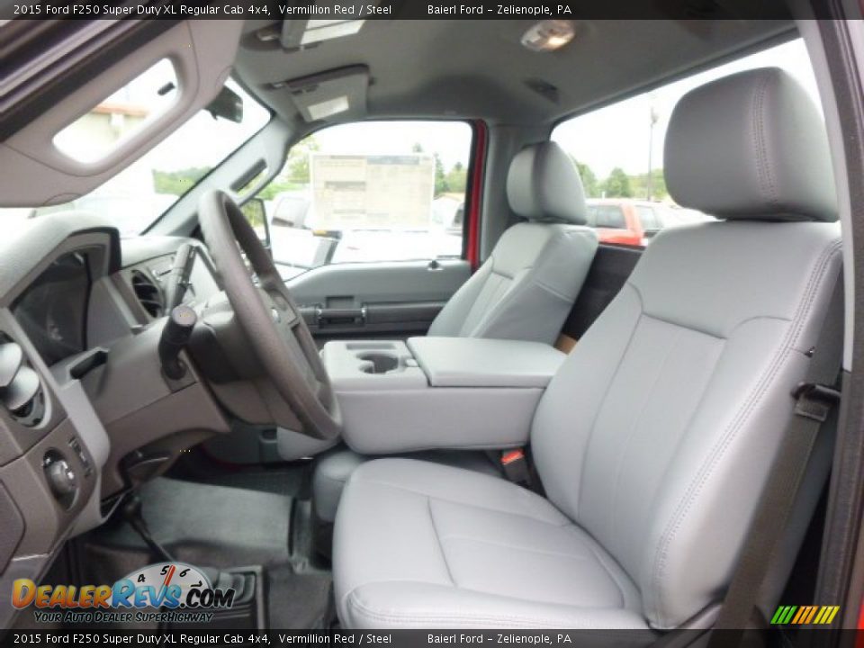 2015 Ford F250 Super Duty XL Regular Cab 4x4 Vermillion Red / Steel Photo #11