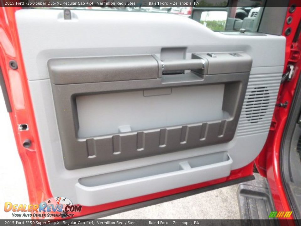 2015 Ford F250 Super Duty XL Regular Cab 4x4 Vermillion Red / Steel Photo #13
