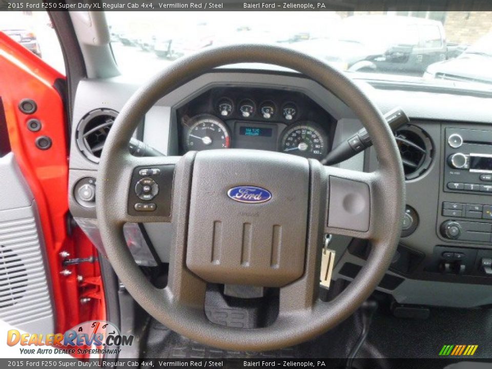 2015 Ford F250 Super Duty XL Regular Cab 4x4 Vermillion Red / Steel Photo #19