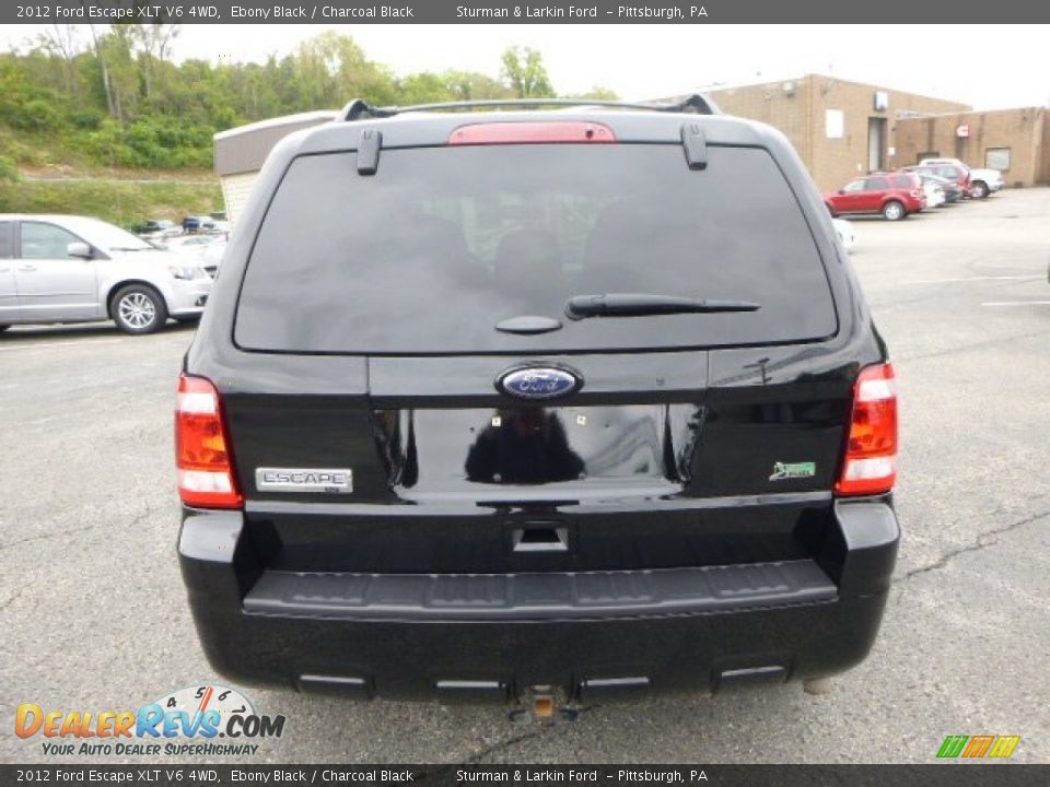 2012 Ford Escape XLT V6 4WD Ebony Black / Charcoal Black Photo #3