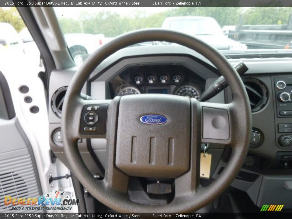 2015 Ford F350 Super Duty XL Regular Cab 4x4 Utility Steering Wheel Photo #19